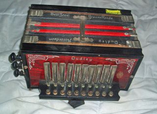 C1930 German Made Dudley Button Accordion Melodeon Accordian Ok photo