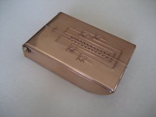 Art Deco Chase Cosmopolitan Copper & Bakelite Box photo