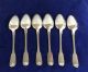 Six Georgian Silver Table Spoons,  London,  Ca.  1815,  Marked Wl Over Wt United Kingdom photo 1