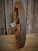 Early Antique Primitive Rustic Old Wooden Spoked Wagon Wheel 