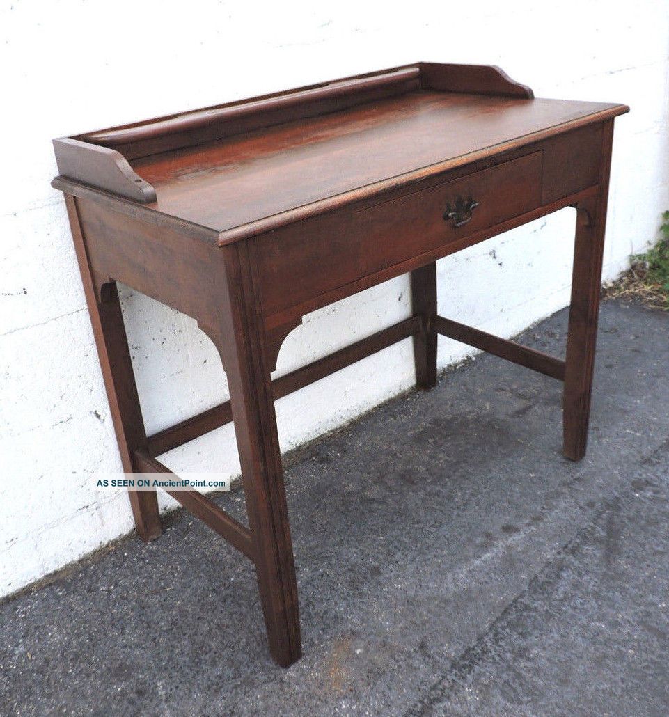 Early 1900s Small Solid Wood Writing Desk Table 8242 1900-1950 photo