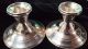 Vintage Sterling Silver Candle Sticks Made In Usa By National Silver Company Candlesticks & Candelabra photo 8