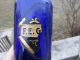 2 Early F.  E.  ??? Cobalt Blue Apothecary Drugstore Label Under Glass Lug Bottles Bottles & Jars photo 5