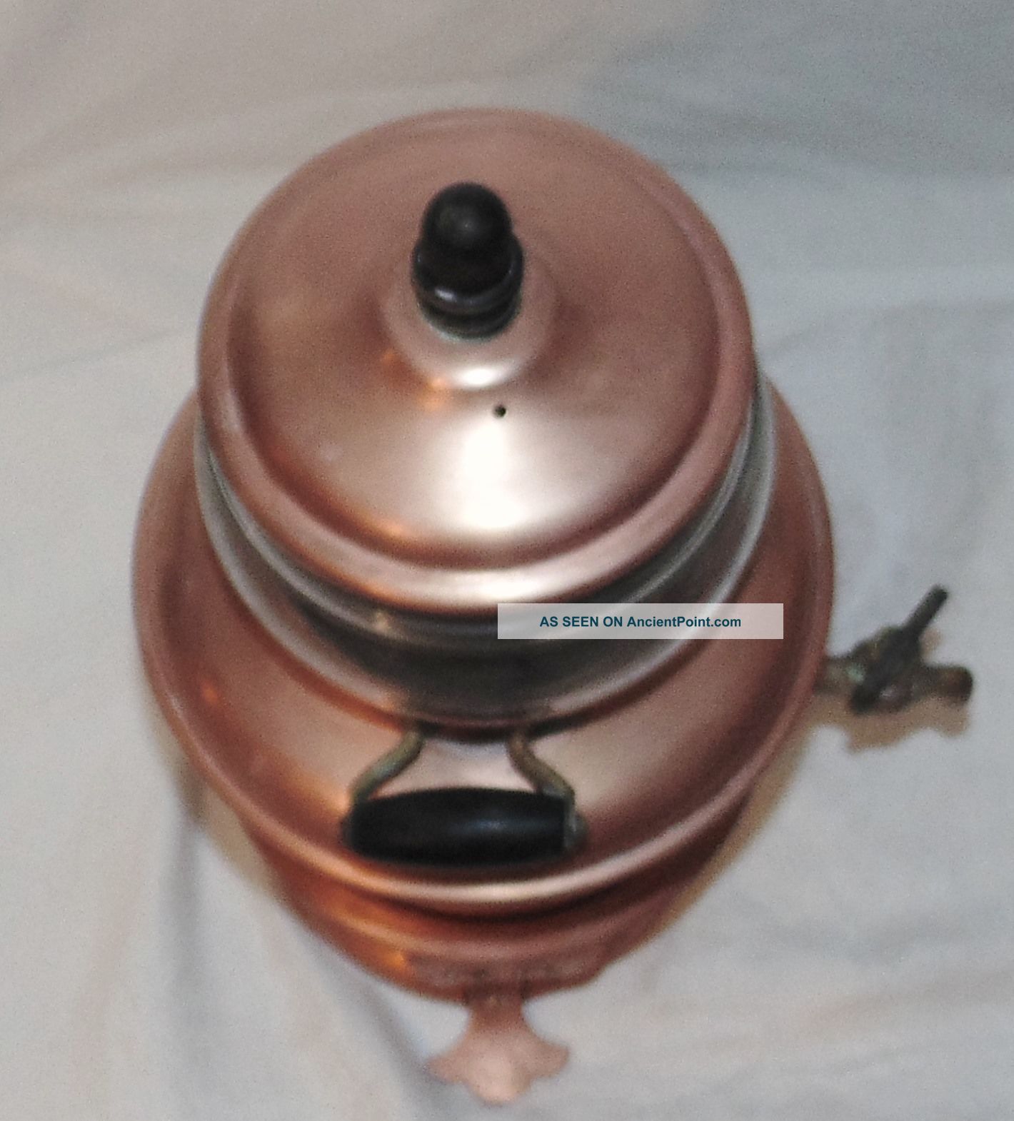 Antique Copper Coffee Pot Percolator Jos Heinrichs Spigot On Stand