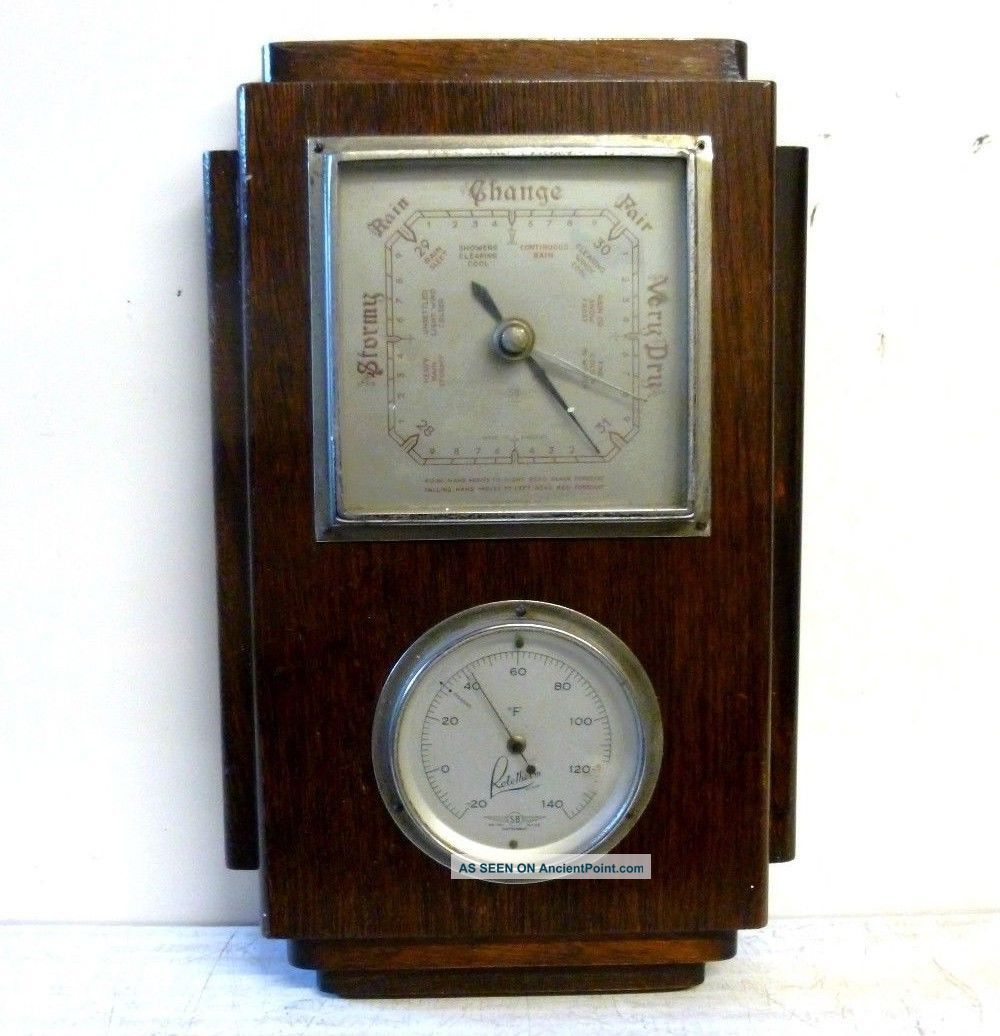 Art Deco Shortland Bowen Barometer & Thermometer Art Deco photo