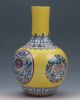 Chinese Famille Rose Porcelain Hand - Painted Dragon & Flower Vase W Qianlong Mark Vases photo 2