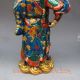 9.  2 Inch Brass Cloisonne Handwork Carved Statue - Guan Gong W Qianlong Mark Other Antique Chinese Statues photo 10