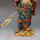 9.  2 Inch Brass Cloisonne Handwork Carved Statue - Guan Gong W Qianlong Mark Other Antique Chinese Statues photo 3