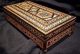 A Ottoman Wood Trinket/playing Cards/cigarette Music Box Mosaic 1 Song Boxes photo 1