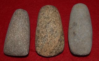 3 Medium Sized Hard Stone Celts From The Sahara Neolithic photo