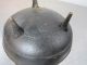 Old Vintage Antique Cast Iron Miniature Kettle Cauldron Pot Collectible Hearth Ware photo 3