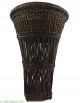 Kuba Basket Dark Brown Handwoven Congo African Art Other African Antiques photo 1