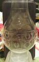Antique Vintage Etched Glass Hurricane Oil,  Electric Lamp Shade Chimney Lamps photo 4