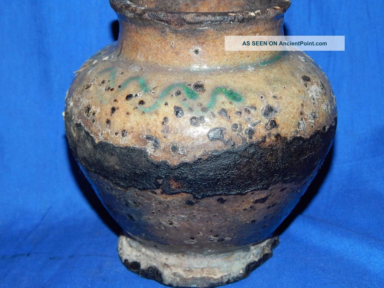 Primitive Antique African Or Pre Columbian Clay Pottery Vase Vessel The Americas photo