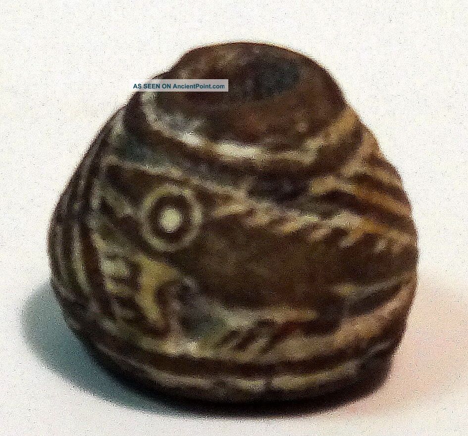 Pre - Columbian Brown Running Lizzard Bead.  Guaranteed Authentic. The Americas photo