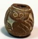 Pre - Columbian Brown Standing Owl Bead.  Guaranteed Authentic. The Americas photo 1
