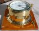 Vintage Brass Schatz 1881 Royal Mariner Ships Bells 11 Jewel Ship Wall Clock Nr Clocks photo 2
