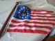 Vintage Mahogany Wood Boat Flag Pole W/anchor Flag Chris Craft Solid Other Maritime Antiques photo 2