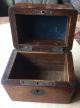 Antique 18thwalnut Inlay Box Keyhole Boxes photo 1