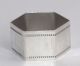 24g Vintage Sterling Silver Napkin Ring - Polygon - Engraved/beaded Sterling Silver (.925) photo 3