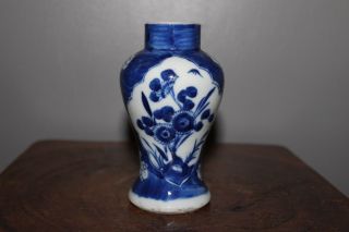Antique Chinese Porcelain Blue & White Vase - 19thc photo