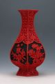 Oriental Vintage Delicate Lacquer Hand - Carved Hex Vase Gd7697 Vases photo 3