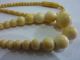 Antique 19th Century Chinese Cantonese Bovine Bone Round Bead Necklace Necklaces & Pendants photo 1