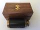 Solid Brass Nautical Collectable Small Telescope With Wood Box Telescopes photo 3