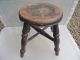 Antique Wooden Stool Bench Seat Children Kids Milking Vintage French Old 1900-1950 photo 1