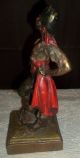 Vintage Painted Bronze Pirate With Sword 10 