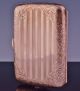 Rare Victorian English 9k Solid Rose Gold Etched Cigarette Case Box N/r Cigarette & Vesta Cases photo 2