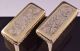 Incredible Pair 1824 Georgian Gold Gilt Sterling Silver Snuff Vinaigrette Box Boxes photo 4