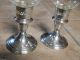 Gorham Sterling Silver & Art Deco Cut Glass Hurricane Candleholder Pair Candlesticks & Candelabra photo 1