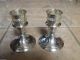 Gorham Sterling Silver & Art Deco Cut Glass Hurricane Candleholder Pair Candlesticks & Candelabra photo 8