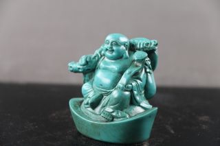 Tibet Collectable Chinese Resin Hand - Carved Smiling Buddha Statue Ls117 photo