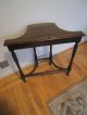 Antique Half Moon Hard Wood Foyer End Table Console Accent 1900-1950 photo 4