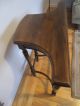 Antique Half Moon Hard Wood Foyer End Table Console Accent 1900-1950 photo 5