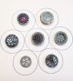 7 Sm Victorian Era Buttons Ivoroid,  Twinkle,  Perfume,  Pigeon Eye,  Piecture,  Etc. Buttons photo 3