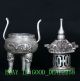 Chinese Silver Copper Handwork Carve Dragon Incense Burner Qianlong Mark Csy660 Incense Burners photo 3