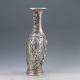 Chinese Tibetan Silver Hand - Carved Vase Z213 Vases photo 3