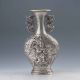 Chinese Tibetan Silver Hand - Carved Vase Z213 Vases photo 5