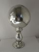 Mirrored Glass Butlers Ball Stand Large Size Other Antique Glass photo 2