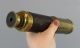 19thc Antique 3 - Draw Brass & Leather,  Clear Telescope, Telescopes photo 3