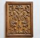 Matching Pair Carved Wood Panel Salvaged Furniture Architectural Scroll Leaves Doors photo 1