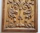 Matching Pair Carved Wood Panel Salvaged Furniture Architectural Scroll Leaves Doors photo 3