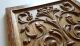 Matching Pair Carved Wood Panel Salvaged Furniture Architectural Scroll Leaves Doors photo 5