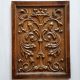Matching Pair Carved Wood Panel Salvaged Furniture Architectural Scroll Leaves Doors photo 6