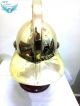 Antique Marine Solid Brass British Fireman Medival Helmet With Inner Liner Diving Helmets photo 3