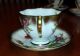 Queen Anne Gold Guilded Thistle Tea Cup And Saucer Cups & Saucers photo 1