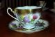 Queen Anne Gold Guilded Thistle Tea Cup And Saucer Cups & Saucers photo 2